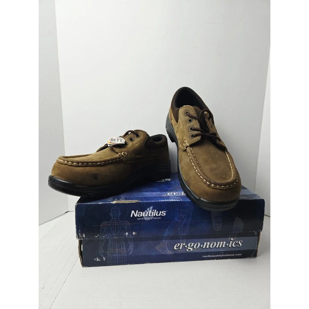 Nautilus Mens safety shoe N1826‎ leather composite toe sz 11.5